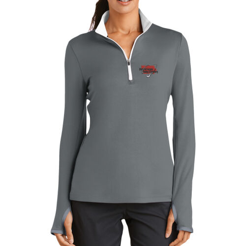 Central Iowa Towing - Ladies Dri FIT Stretch 1/2 Zip Cover Up Thumbnail