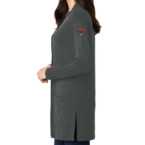 Central Iowa Towing - ® Ladies Concept Long Pocket Cardigan Thumbnail