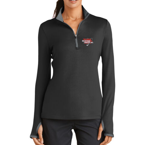 Central Iowa Towing - Ladies Dri FIT Stretch 1/2 Zip Cover Up Thumbnail